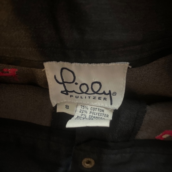 Lilly Pulitzer Button Front Skirt with Pink Whales - Picture 4 of 5